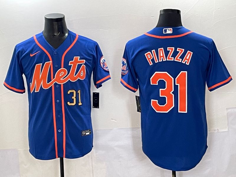 Men 2025 New York Mets #31 Piazza Blue Game Nike MLB Jersey style 07->new york mets->MLB Jersey